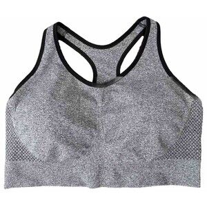 Soma Sport Seamless Keyhole Racerback Bra Lined Wire Free Women's XXL Large Gray